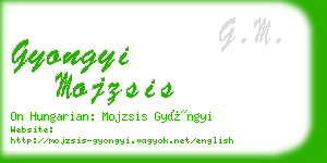 gyongyi mojzsis business card